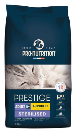 Pro-Nutrition Prestige Dry Food with Chicken for Sterilized Adult Cats (8+ Years)