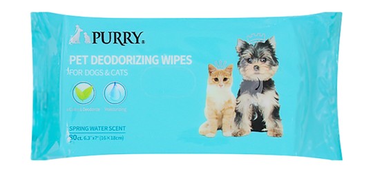 Purry Deodorizing Pet Wipes Fresh Scent (16x18cm) 80 wipes