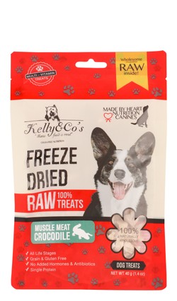 Kelly & Co's Freeze Dried Treats with Crocodile Muscle Meat 40 gr