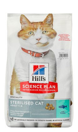 Hill's Science Plan Sterilised Adult Cat Dry Food with Tuna - 1.5 kg