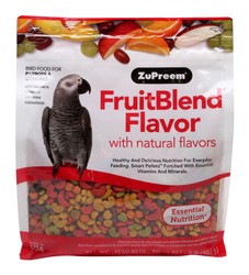 Zupreem Fruit Blend Bird Food for African Greys, Conures, Amazons & Cockatoos 907G