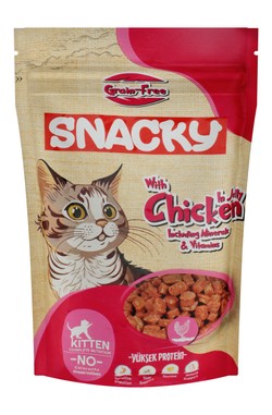 Snacky Wet Food with Chicken in Jelly for Kittens 85 gr