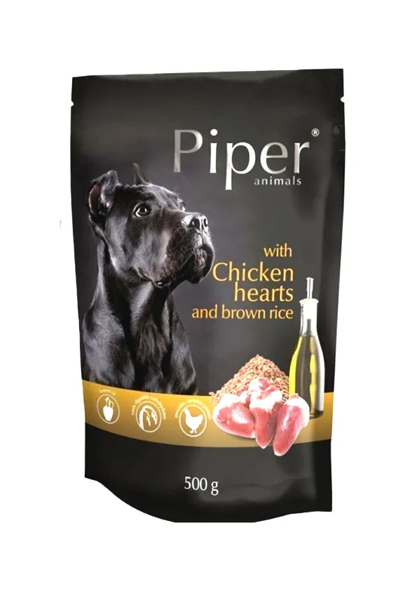 Piper With Chicken Hearts And Brown Rice 500g