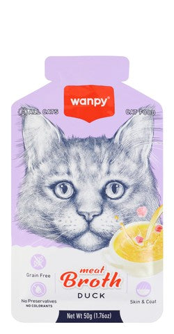 Wanpy Wet Cat Food with Duck in Broth 50 gr