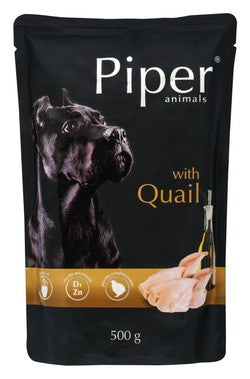 Piper Animals Wet Food with Quail for Adult Dogs 500 gr