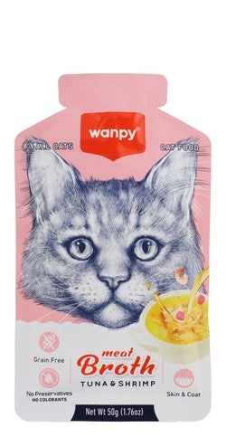 Wanpy Wet Cat Food with Tuna & Shrimp in Broth 50 gr