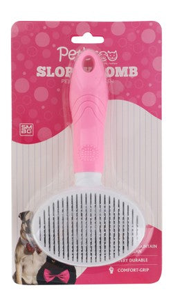 Petbroo Pink & White Pet Slicker Brush