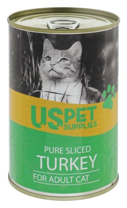 US Pet Supplies Pate with Turkey for Adult Cats 400 gr