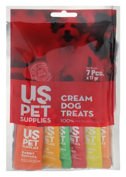 US Pet Supplies Assorted Cream Dog Treats 7 x 17 gr