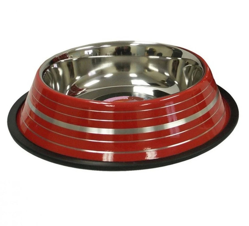 RainTech Stainless Steel Colored with Silver Linning Bowl, 33cm