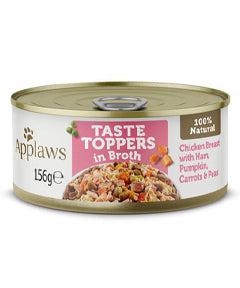 Applaws Taste Topper Broth Chicken Ham Dog Tin