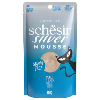 Schesir Silver Mousse with Chicken for Senior Cats (11+ Years)