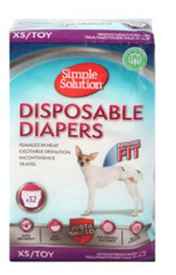 Simple Solution XS Dog Diapers (Waist 23-36cm)