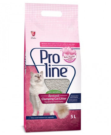 Proline Bentonite Clumping Baby Powder Cat Litter - 5 L