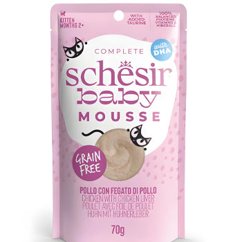 Schesir Baby Mousse Kitten Chicken With Chicken Liver Wet Food