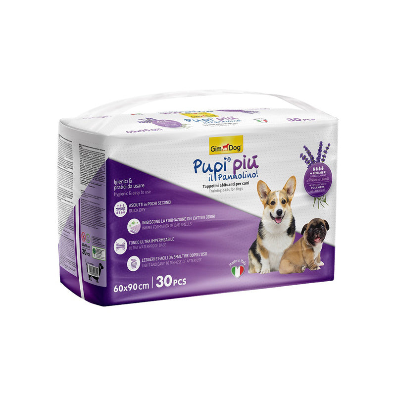 GimDog Pupi Piu Lavender Scent Training Pads for Dogs, 60 x 90 cm - 30 Counts