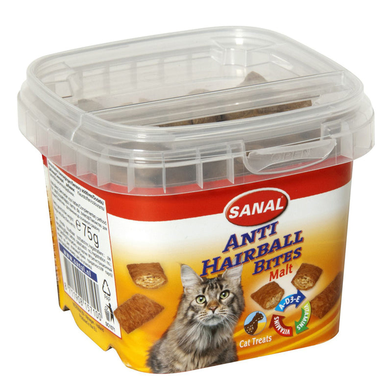 Sanal Malt Anti-Hairball Bites Cup, 75 g