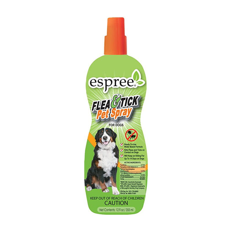 بخاخ Espree Flea &amp; Tick للحيوانات الأليفة، 12 أونصة