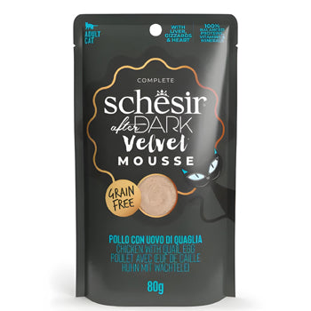 Schesir Cat After Dark Velvet Mousse Chicken & Quail Egg 80g