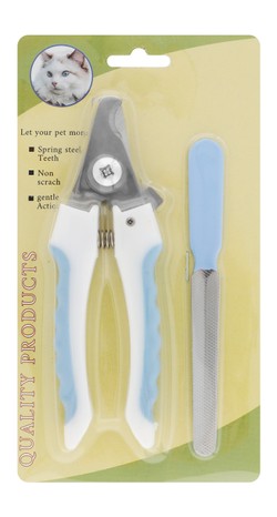 Petbroo Blue &amp; White Pet Nail Clipper with Filer