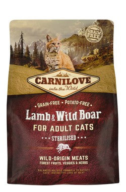 Carnilove Dry Food with Lamb & Wild Boar for Sterilized Adult Cats