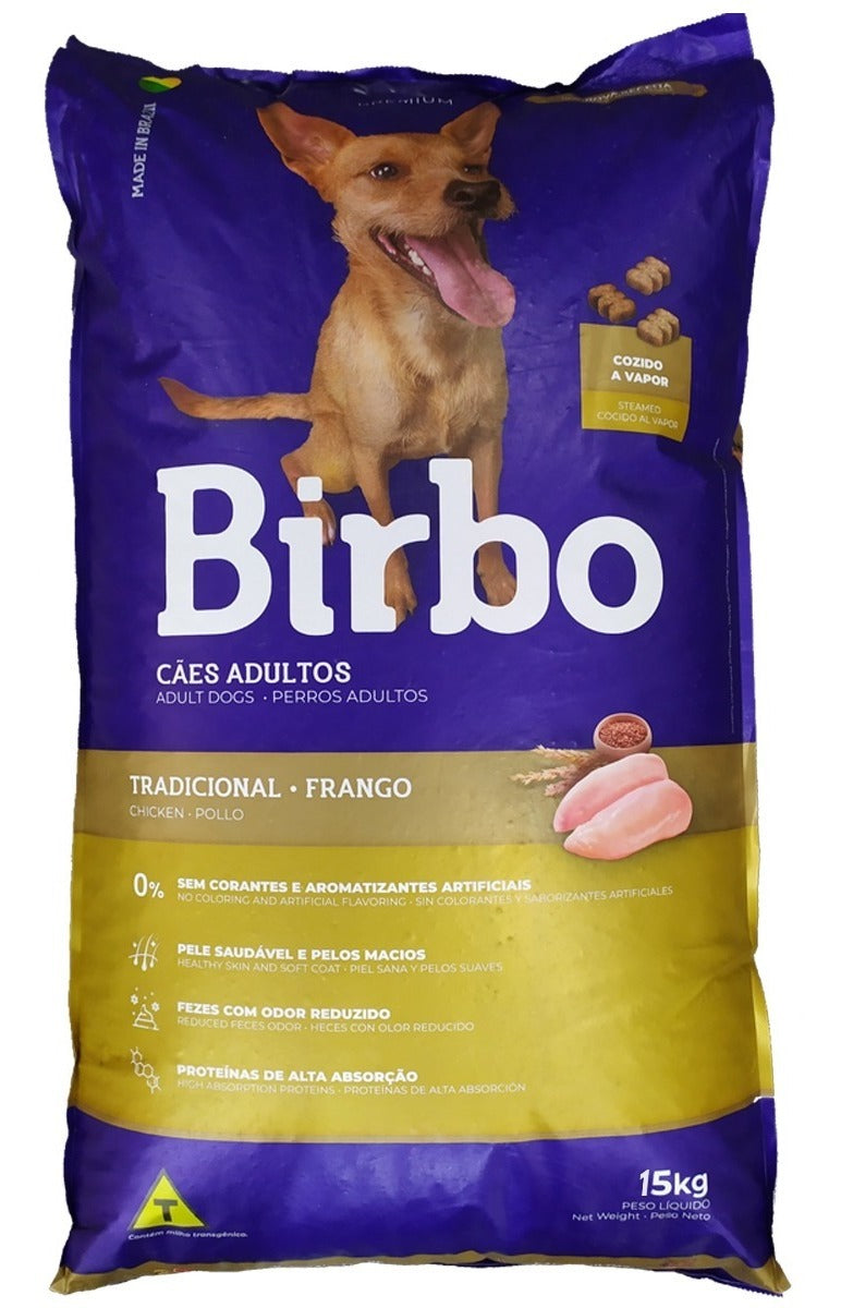 Birbo Dog Food - Traditional Chicken Flavor - Adult Dogs 15kg on Sale at Americanas