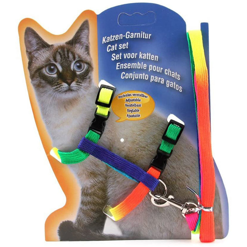 Pets Empire Nylon Cat Leash with Harness multicolor