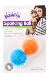 Pawise Sparkling Ball Blue & Orange Cat Fetch Toy