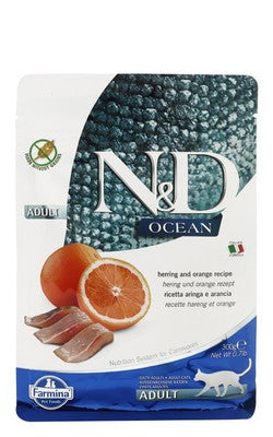 Farmina N&D Ocean Dry Food with Herring & Orange for Adult Cats 300 gr