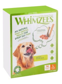 Whimzees Dental Chew Treats (14 Pieces) for Large Dogs (18-27kg) 840 gr