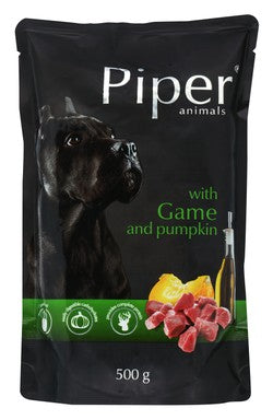 Piper Animals Wet Food with Game & Pumpkin for Adult Dogs