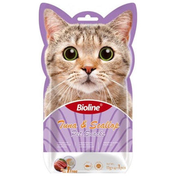 Bioline Cat Treats Tuna & Scallop 5x15g