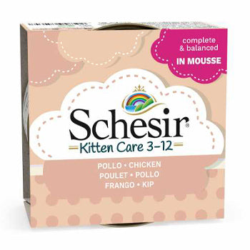Schesir Kitten Can Mousse 3-12 months - Chicken Wet Food 85g