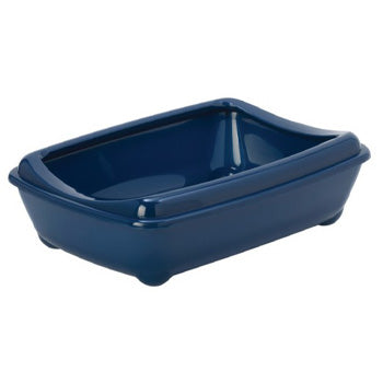 Moderna Arist-O-Tray-Cat Litter Tray - Medium with Rim Blue