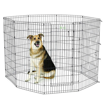 48″ Black Exercise Pen with Full MAX Lock Door