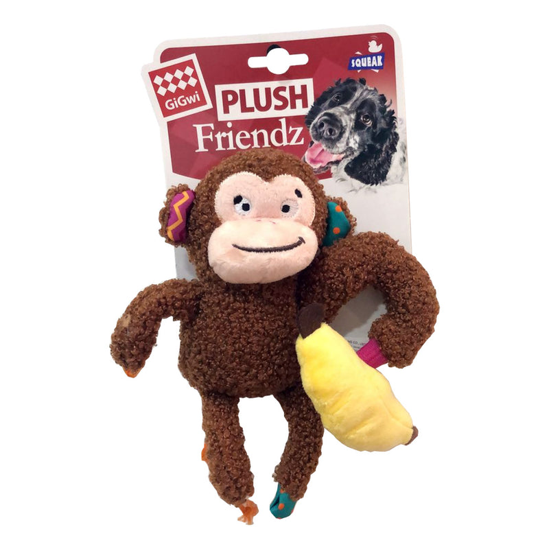 Plush Friendz Monkey With Squeaker & Crinkle S/M