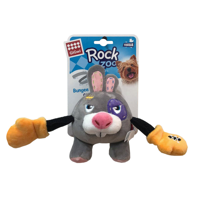 Rock Zoo King Boxer Rabbit with Squeaker & Crinke Small