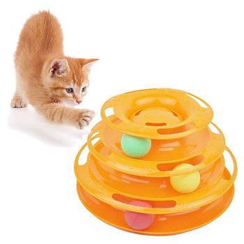 Cat Toys Plastic - 3 Levels Tower Tracks