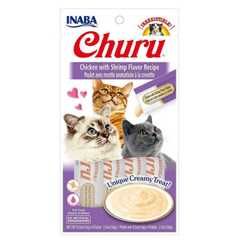 Inaba Churu Chicken With Shrimp Flavor Recipe 56g Cat Treats