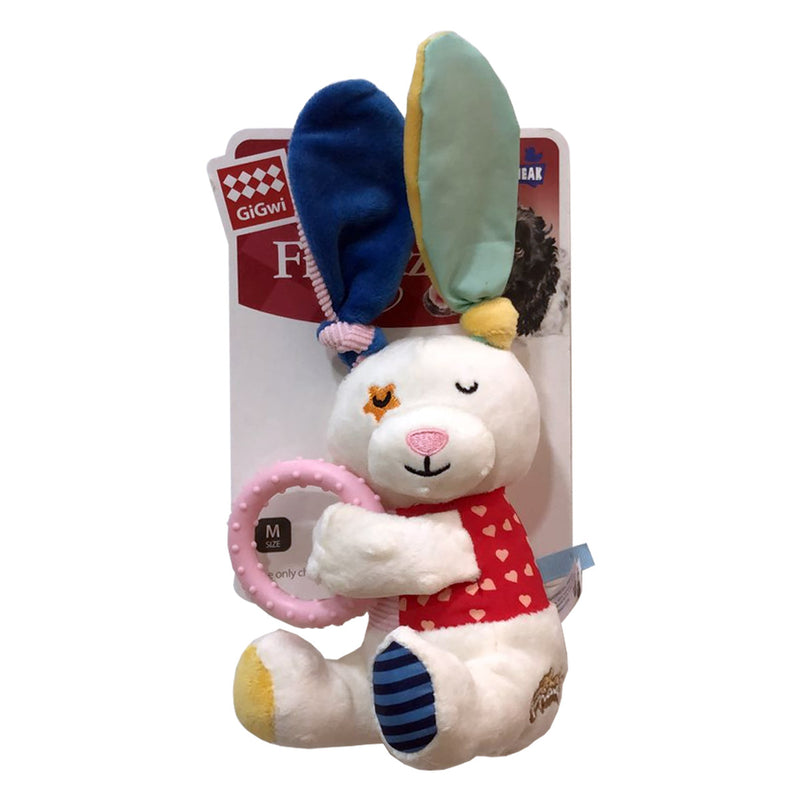 Rabbit Plush Friendz with Squaker & TPS Ring