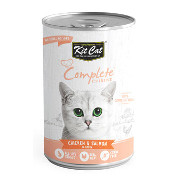 Kit Cat Complete Cuisine Chicken And Salmon In Broth 150g