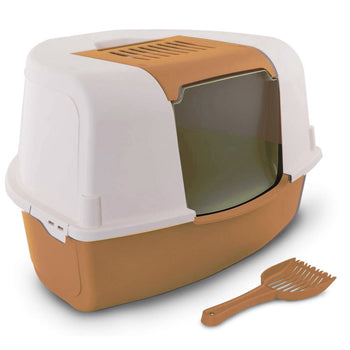 Toilet Ariel Corner Litter Tray and Scoop Orange