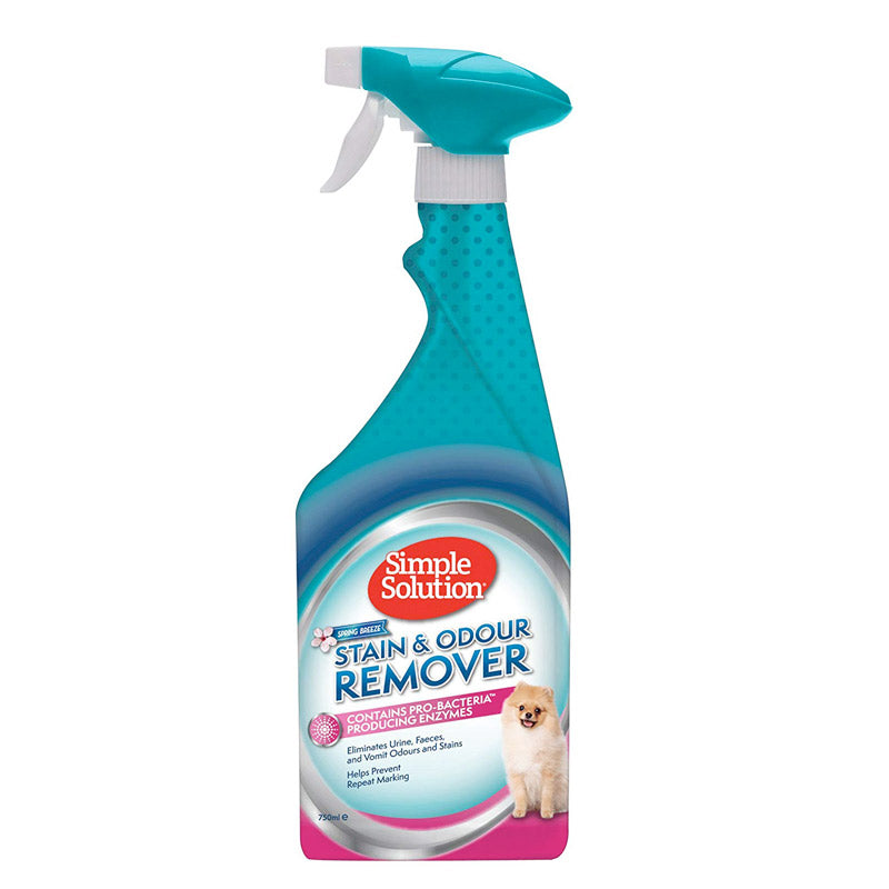 Simple Solution Dog Stain and Odour Remover, Spring Breeze, 750ml