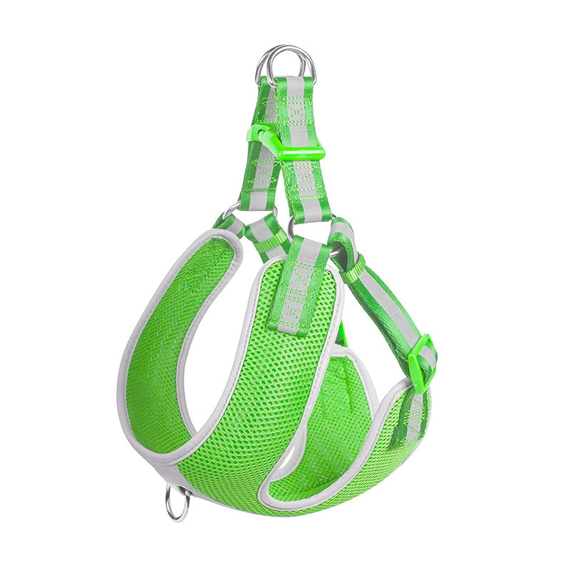 Fida Step-in Dog Harness – Reflective-GREEN (L)