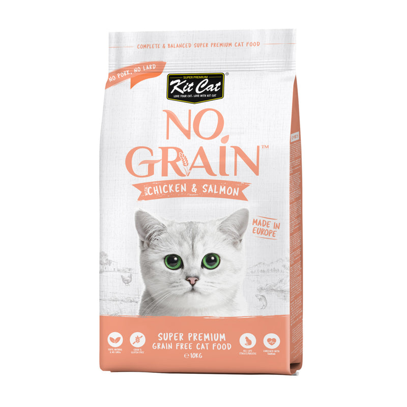 Kit Cat No Grain Super Premium Cat Food with Chicken & Salmon 1kg