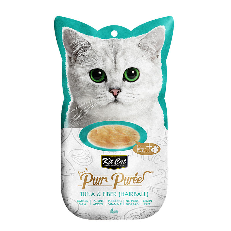 Kit Cat Purr Puree Tuna & Fiber (Hairball)