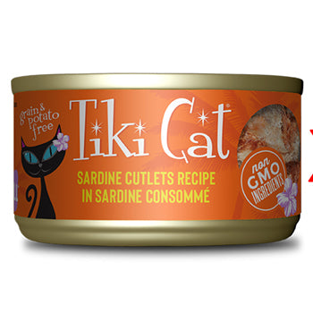 Tiki Cat Grill Wet Cat Food Tahitian Grill Sardine -2.8 Oz