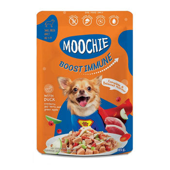 Moochie Dog Food Casserole With Duck - Boost Immune Pouch (12) X 85g