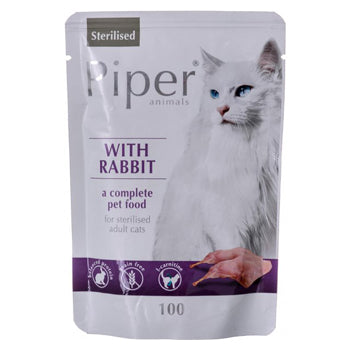 Piper Cat With Rabbit Sterilised 100g