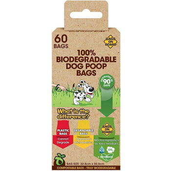 Biodegradable Dog Poop Bags (60 Bags)